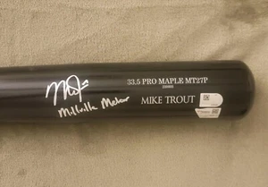 Mike Trout Signed Game Model Bat with "Millville Meteor" MLB/Fanatics Holo - Picture 1 of 12