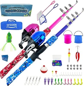 Kids Fishing Pole, Portable Telescopic Kids Fishing Poles for Boys and Girls - Picture 1 of 8