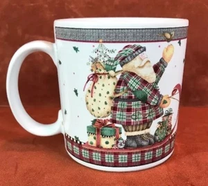 Sakura Debbie Mumm Schlittenfiguren Weihnachten Santa Kaffeebecher Tasse Steinzeug  - Bild 1 von 9
