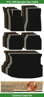 Juego de alfombrillas de lujo personalizadas para Mercedes-Benz 450SE 1972-1980 (5 piezas) #XNG Foto 1 de 4