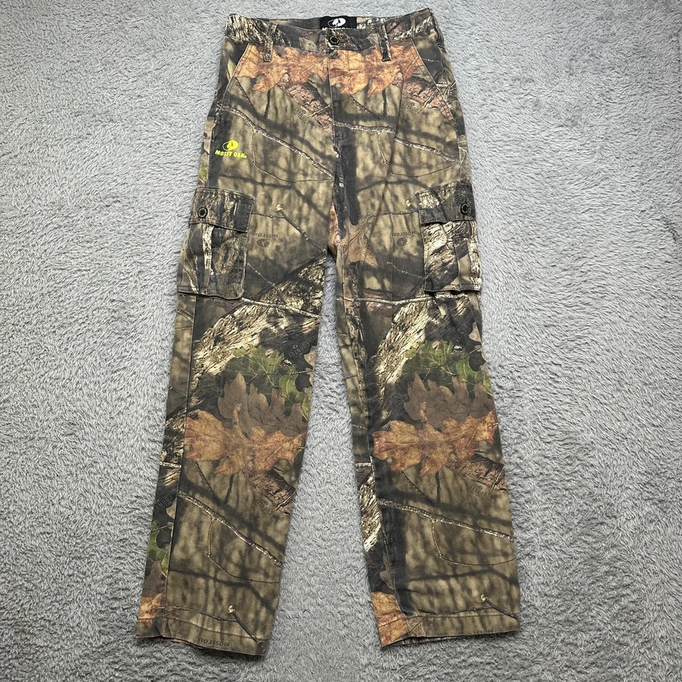 Mossy Oak Pants Mens 28x29 Camo Cargo Hunting Woodland Quiet Fabric - Image 1 of 4