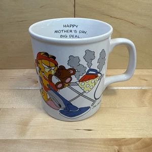 GARFIELD 1980's ENESCO HAPPY MOTHER'S DAY BIG DEAL CERAMIC COFFEE MUG CUP 8 oz - Picture 1 of 8