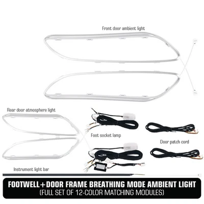 Para Mercedes-Benz CLA W117/W156/W176 12 Colores Luz Ambiental Atmósfera Lámpara Borde Foto 1 de 4