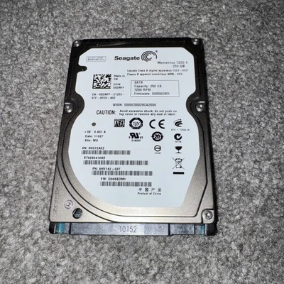 Seagate Sata Momentus 250gb Internal 7200rpm 2.5" (st9250412as) Laptop HDD - Image 1 of 3