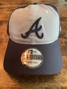 Neu mit Etikett New Era MLB Atlanta Braves 9twenty Mütze verstellbar, marine/grau - Bild 1 von 2