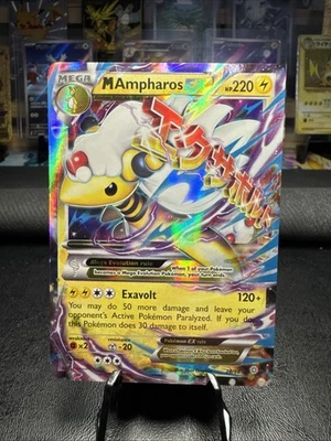 Pokemon XY Ancient Origins M Ampharos EX 28/98 Ultra Rare Holo LP Card - Image 1 of 4