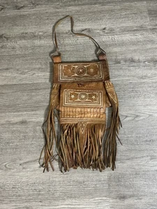 Sac à dos bandoulière vintage marocain cuir bohème sac à dos 21x12" - Photo 1/12