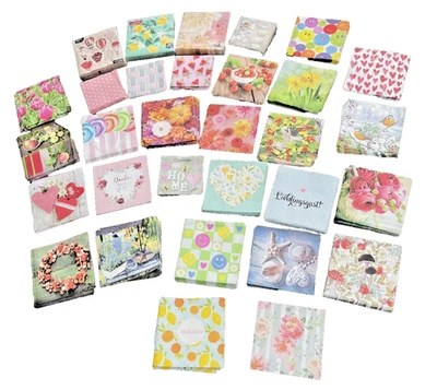 SALE !  350 x STÜCK SERVIETTEN NEU BUNTER MIX DEKORATION BASTELN  - Bild 1 von 4