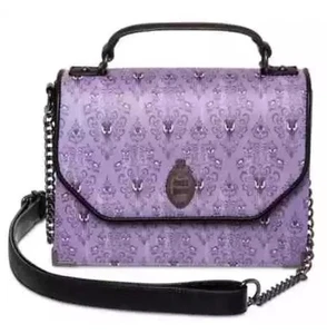 Loungefly Disney Parks Haunted Mansion Wallpaper Eyes Crossbody Purse Bag NEW - Picture 1 of 10