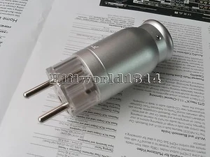 1x Copper Rhodium Plated 50TJ euro EU AC Power Plug Connector hifi Power cable   - Picture 1 of 5