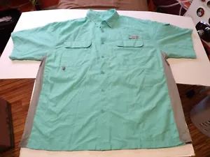 BIMINI BAY NO TUCK SPORTSMANS SHORT SLEEVE SHIRT 2 POCKETS XL VENTED - Picture 1 of 11