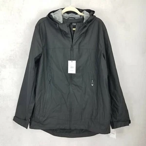 NEW Noize Men's L Theo Hooded Rain Jacket Raincoat Waterproof in Black NWT $198 - Picture 1 of 12