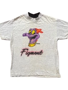 Vintage Disney Figment Dragon Air Brush T Shirt Kids Size L “Kelly” On The Back - Picture 1 of 10