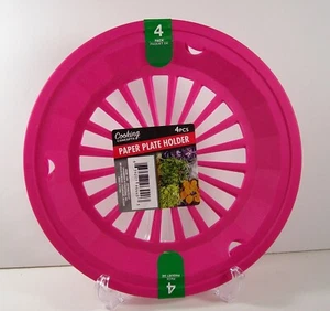 Juego de 4 casas rodantes rosa/fuschia para acampar picnics barbacoa plástico nuevo - Imagen 1 de 6