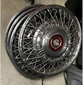 1986 -1992 Cadillac fleet wood wire spoke wheels 15inch - Picture 1 of 1