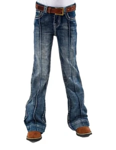 Cowgirl Tuff Western Jeans Girls Timeless Trouser Medium Wash GJTIMT - Picture 1 of 4