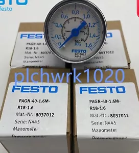 1 PCS NEW IN BOX FESTO PAGN-40-1.6M-R18-1.6 8037012 Pressure gauge - Picture 1 of 4