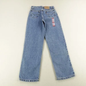 Vintage Levis Jeans Boys 14 Blue Denim 550 Relaxed Fit Orange Tab Deadstock 90s - Picture 1 of 17