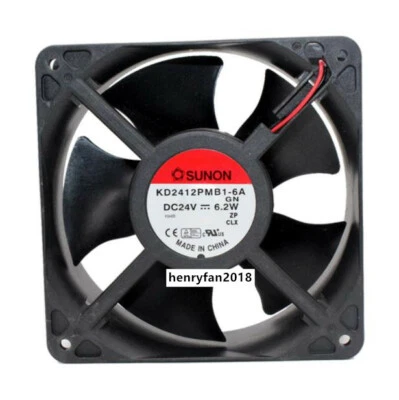 For SUNON KD2412PMB1-6A DC 24V 6.2W 120*120*38mm  2-wire Axial cooling fan - Image 1 of 4