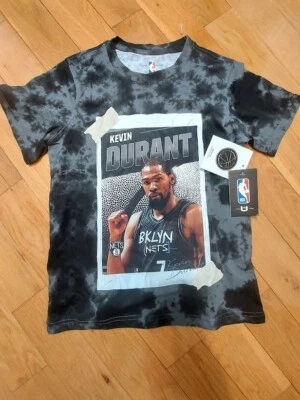 NBA Kevin Durant YouthT Shirt 10-12 Black Brooklyn Nets New $25 Sug Retail - Image 1 of 4