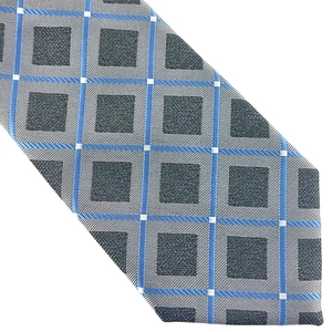 Perry Ellis Portfolio Blue Gray Diamond Design Men's Tie 100% Polyester NWT - Picture 1 of 5