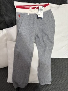 Polo Ralph Lauren Boys Sweatpants Grey & Red New Size Small (7) - Picture 1 of 3
