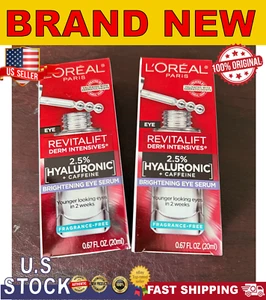 Loreal Revitalift Derm Intensives Brightening Eye Serum 0.67Fl Oz 2 Pk NEW - Picture 1 of 1