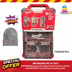 Milwaukee 48325162 SHOCKWAVE Set di punte per cacciavite in acciaio a debito impatto 60 pezzi - Foto 1 di 9