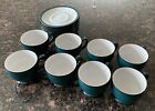 Denby Greenwich Cups And Saucers Set Of Eight - Immaculate Condition