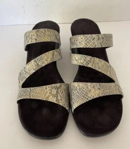 Van Eli Shoes Faux Snakeskin Slide Wedge Size 9 - Picture 1 of 8
