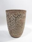 Midcentury Organic c1950 Studio Art Pottery Vase Signed MJ Barbara Willis Era