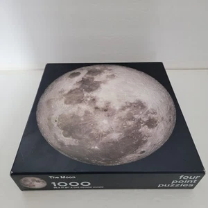 The Moon 1000 Piece Four Point Circular Jigsaw Puzzle 26.5 In - Preowned - Picture 1 of 8