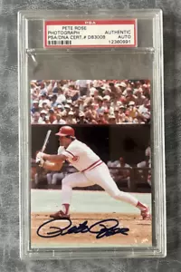Pete Rose Autographed Photo with PSA Cincinnati Reds Big Red Machine - Picture 1 of 2