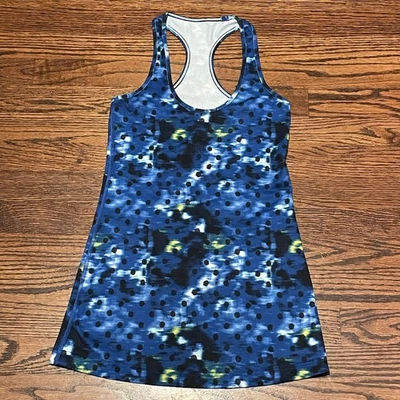 Top deportivo para mujer Lululemon Cool Racerback azul negro amarillo talla M 6 Foto 1 de 4