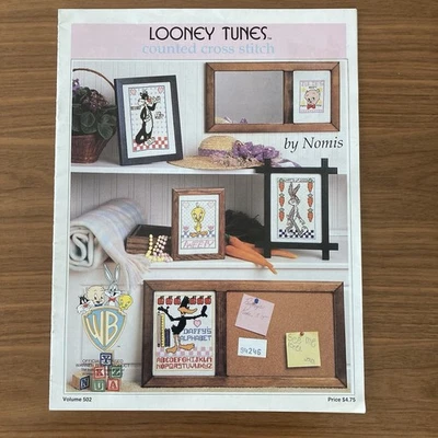 Vintage Looney Tunes Cartoon Cross Stitch Pattern Design Booklet EUC - 1987 - Image 1 of 4