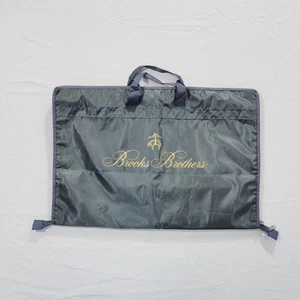 Brooks Brothers Kleidersack Reise Anzug Gepäckträger Seesack faltbar blau gold Logo - Bild 1 von 10