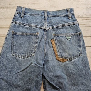 Vintage Guess Jeans Button Fly Georges Marciano Tapered 10206 High Waist 26 - Picture 1 of 10