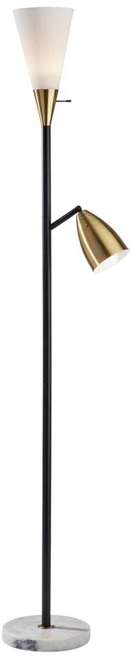 Dixon Black Metal Torchiere Floor Lamp - Image 1 of 1
