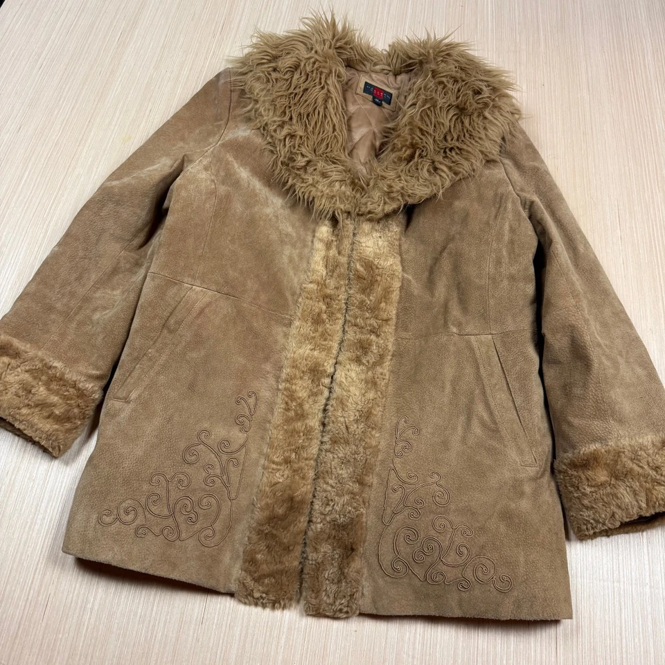 Chaqueta de Colección Gallery Penny Lane Afgana de Piel Sintética Cuello 1X Abrigo Gamuza Foto 1 de 4