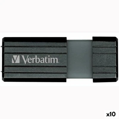 Clé USB Verbatim STORE'N'GO PINSTRIPE Noir 128 GB [10 Unités] - Photo 1/2
