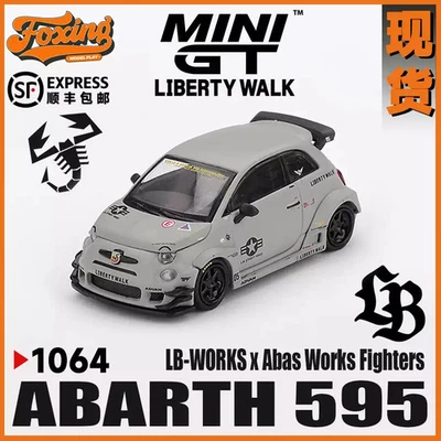 Coche modelo MINI GT 1:64 Abarth 595 lb-funciona x Abas Works Fighters Foto 1 de 4