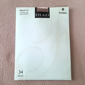Filazi Relax 34 Control Top fester Halt Satin Strumpfhose Gr. B honig/hellbraun NEU - Bild 1 von 5