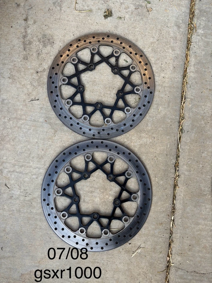 SUZUKI GSXR 1000 2007-2008 OEM RECTO DELANTERO IZQUIERDO DERECHO FRENO ROTORES DISCOS Foto 1 de 1