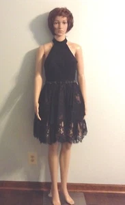 Sherri Hill Prom Dress Short Black Lace Size 4 - Picture 1 of 10
