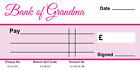 EXTRA Large Bespoke Cheque Check Bank of Grandma Gift Joke Presentation Printed
