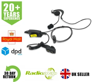 G-SHAPE EARPIECE WITH BOOM MIC IMPACT FITS HYTERA PD705 PD785 TWO WAY RADIO - Zdjęcie 1 z 8