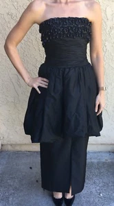 Alfred Bosand demi couture taffeta strapless dress - Picture 1 of 5