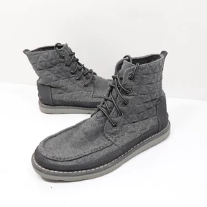Toms Searcher Chukka Stiefel Gesteppt Wolle Schnürung Meliert Grau Herren Größe 7 - Bild 1 von 12