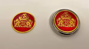 Classic Mini 40th Anniversary front bonnet badge And Steering Wheel Badge Set - Picture 1 of 4