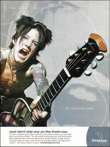 Daren Jay DJ Ashba 2002 Ovation American Flag Acoustic/Electric guitar 8 x 11 ad - Picture 1 of 3